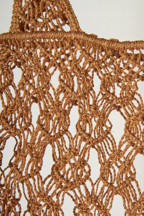 Oryginalna torebka jutowa pleciona piękny brąz