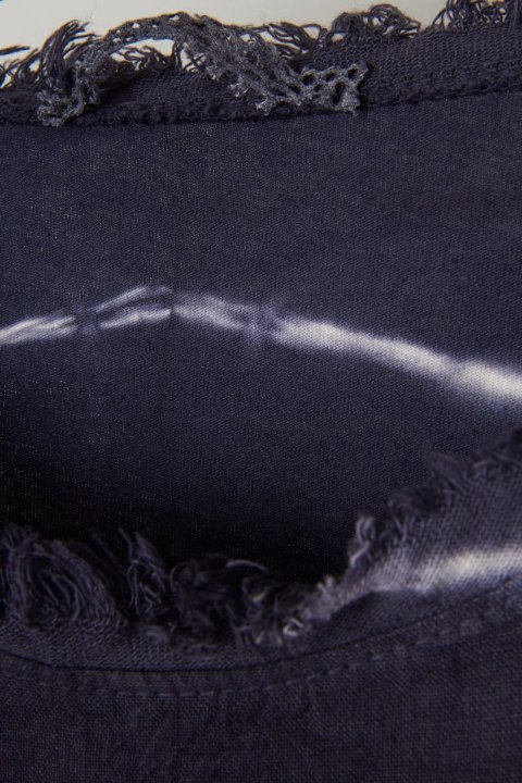 Oryginalna włoska bluzka len bawełna luźny krój - L/XL