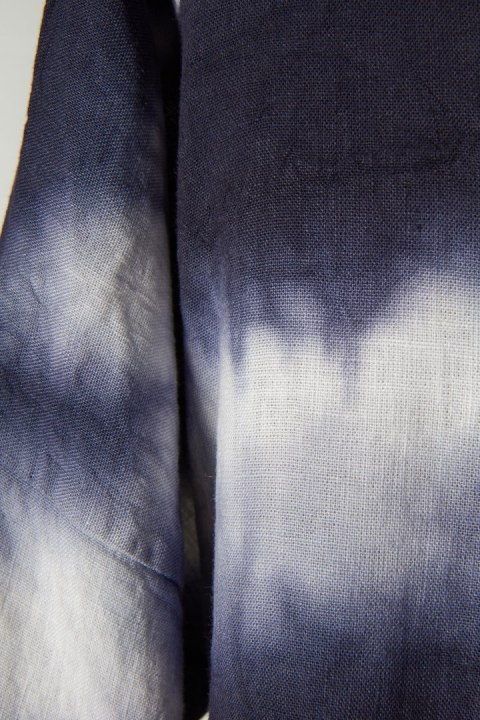 Oryginalna włoska bluzka len bawełna luźny krój - L/XL