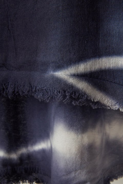 Oryginalna włoska bluzka len bawełna luźny krój - L/XL