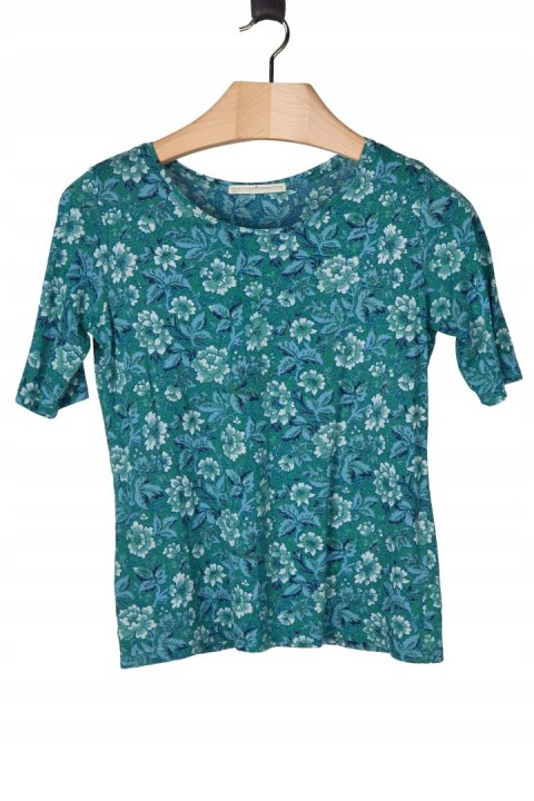 PERUVIAN CONNECTION - śliczna bluzka delikatna bawełna w kwiaty - S