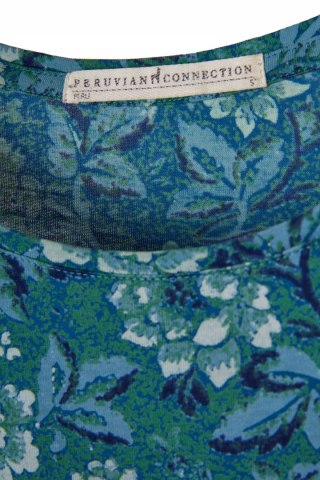 PERUVIAN CONNECTION - śliczna bluzka delikatna bawełna w kwiaty - S