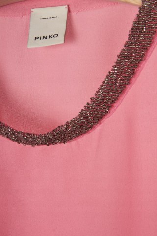 PINKO - luksusowa bluzka biżuteryjna piękny róż - S