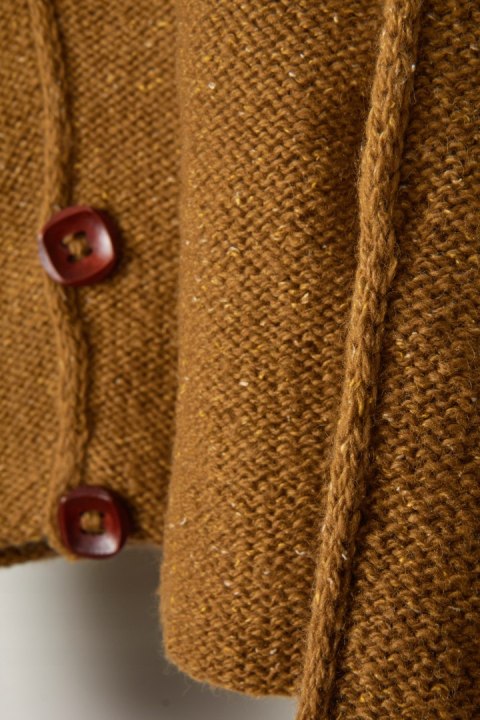 Ponadczasowy sweter wełna rękodzieło one size