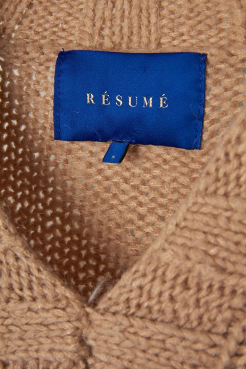 RESUME niespotykany sweter piękny camelowy brąz S/M