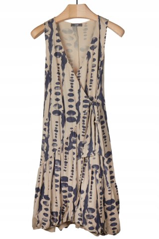 RIMINI - niesamowita sukienka kopertowa bawełna -M