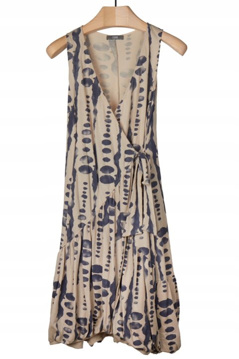 RIMINI - niesamowita sukienka kopertowa bawełna -M