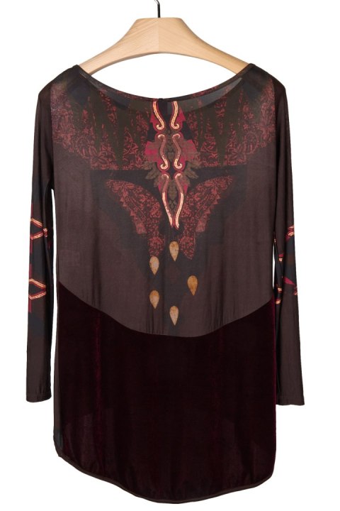 SAVE THE QUEEN MARCO FANTINI - artystyczna bluzka wiskoza - S