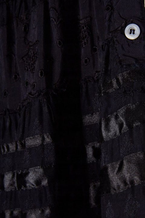 SCHIAPARELLI NOA NOA - luksusowa spódnica vintage hafty falbanki - M