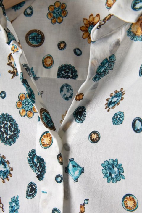 SEIDENSTICKER - niespotykana bluzka motyw szlachetnych kamieni - 38