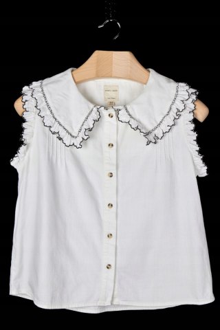 SEVENTY+MOCHI - wyjątkowa bluzka falbanki ecru - 40