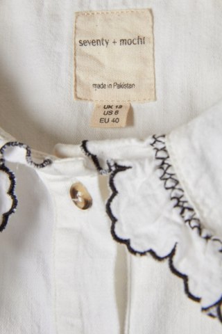 SEVENTY+MOCHI - wyjątkowa bluzka falbanki ecru - 40