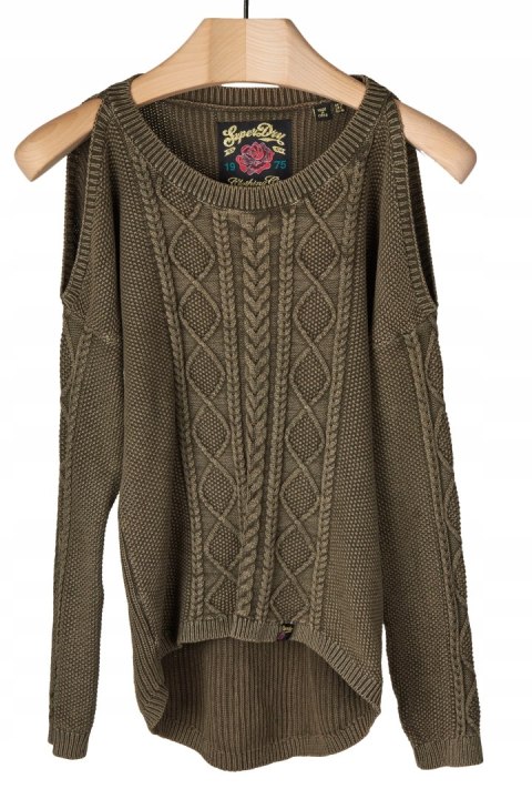 SUPERDRY - zjawiskowy sweter odkryte ramiona - 40