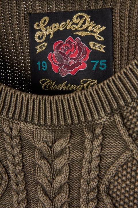 SUPERDRY - zjawiskowy sweter odkryte ramiona - 40