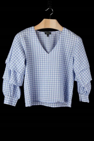 TOPSHOP - ciekawa bluzka falbaniaste rękawy - 36