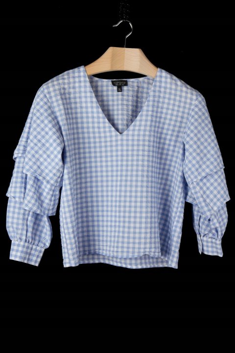 TOPSHOP - ciekawa bluzka falbaniaste rękawy - 36