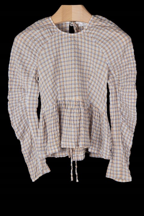 TOPSHOP - śliczna pastelowa bluzka z falbaną - S