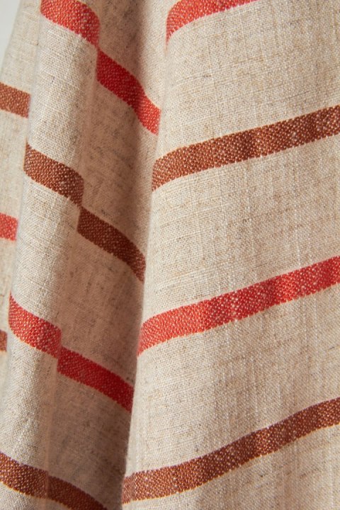 ULLA POPKEN - bluzka koszulowa tunika pastelowe kolory wiskoza len - 46/48