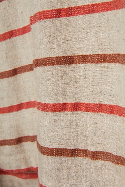 ULLA POPKEN - bluzka koszulowa tunika pastelowe kolory wiskoza len - 46/48