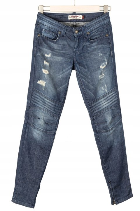 VINTAGE 1 - unikatowe spodnie jeans dziury - 27