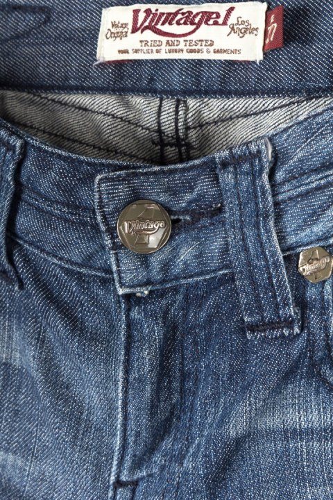 VINTAGE 1 - unikatowe spodnie jeans dziury - 27