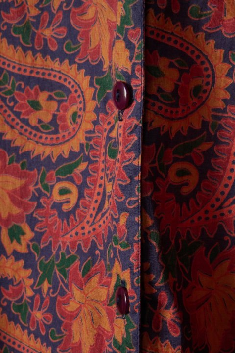 Wyjątkowa bluzka koszulowa piękny wzór paisley - XL/XXL
