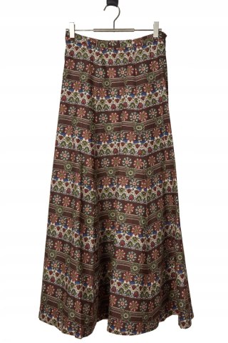 Wyszukana maxi spódnica bawełna piękne wzory - S