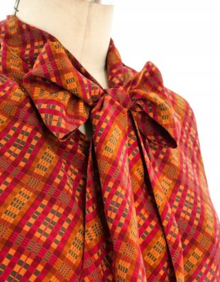 YVES SAINT LAURENT RIVE GAUCHE zjawiskowa bluzka jedwab piękne kolory 36