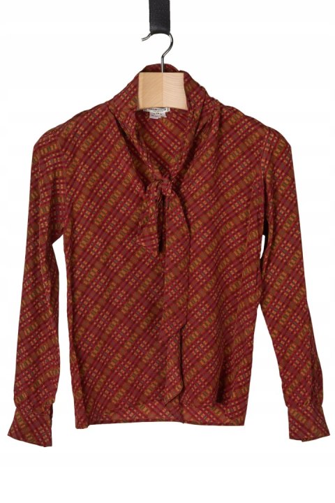 YVES SAINT LAURENT RIVE GAUCHE zjawiskowa bluzka jedwab piękne kolory 36