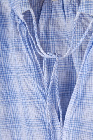 ZARA - luźna bluzka w kratkę delikatny błękit -S/M