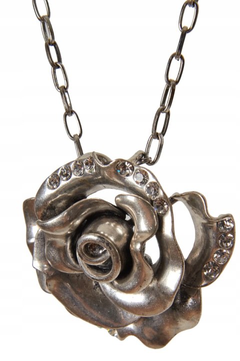 Zjawiskowy naszyjnik róża z cyrkoniami