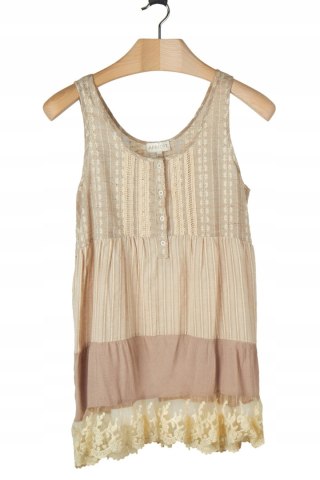 APRICOT - fantastyczna tunika z koronką - M/L