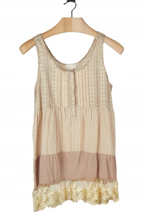 APRICOT - fantastyczna tunika z koronką - M/L