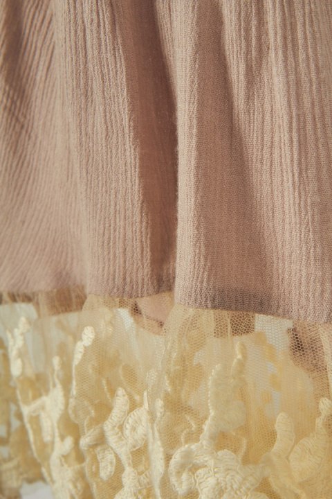 APRICOT - fantastyczna tunika z koronką - M/L