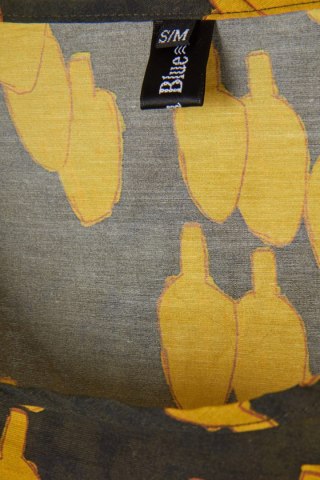 BELLA BLUE - niebanalna bluzka chłodny tencel luźny krój - 42/44