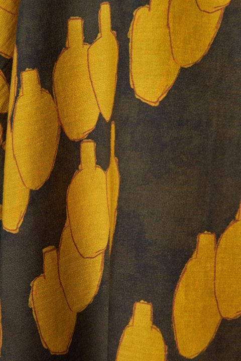 BELLA BLUE - niebanalna bluzka chłodny tencel luźny krój - 42/44