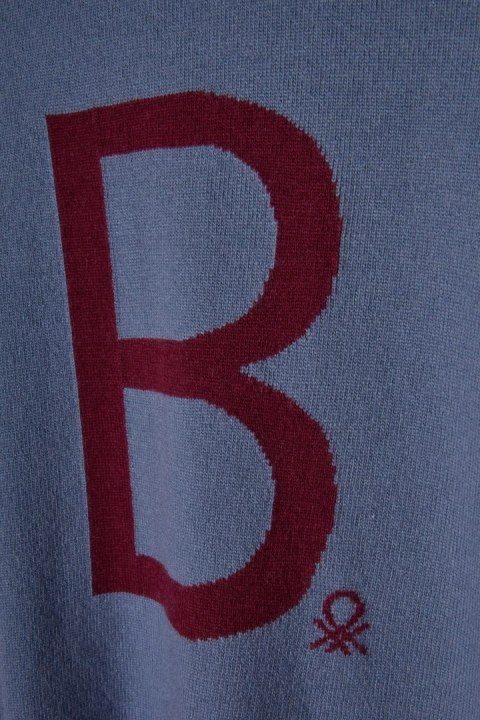 BENETTON STELLA JEAN mięciutki sweter z wełną luźny krój M