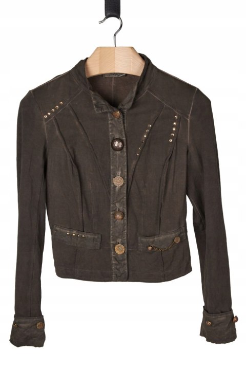 BOTTEGA (ELISA CAVALETTI) fenomenalna bluzka czekoladowy brąz S/M