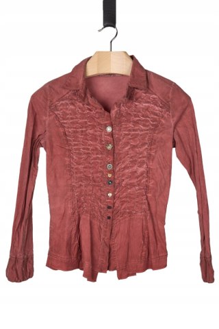 BOTTEGA (ELISA CAVALETTI) niebanalna włoska bluzka róż indyjski M