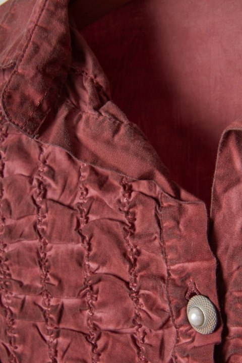 BOTTEGA (ELISA CAVALETTI) niebanalna włoska bluzka róż indyjski M