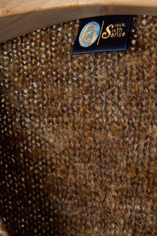 C&A wyszukany sweter z wełną ciekawa faktura XL