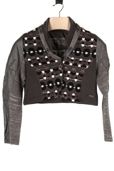 CARLA DU NORD - mięciutki sweter bolerko wełna - L