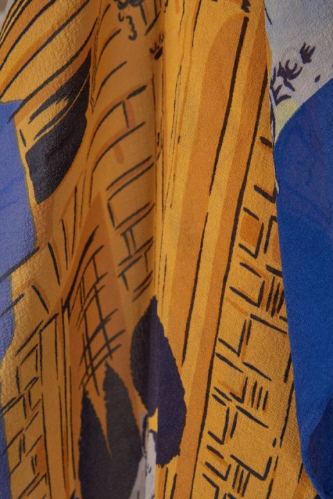 CELINE PARIS luksusowa ogromna chusta jedwab