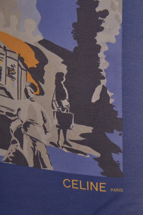 CELINE PARIS luksusowa ogromna chusta jedwab