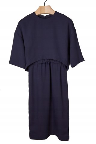 COS - zjawiskowa sukienka piękny granat - 36