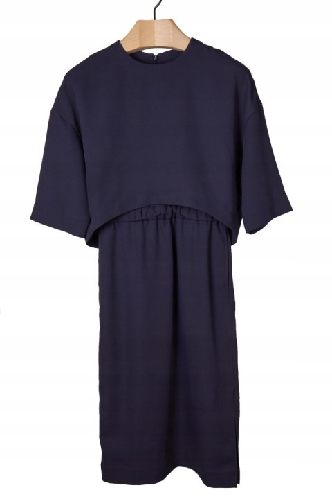 COS - zjawiskowa sukienka piękny granat - 36