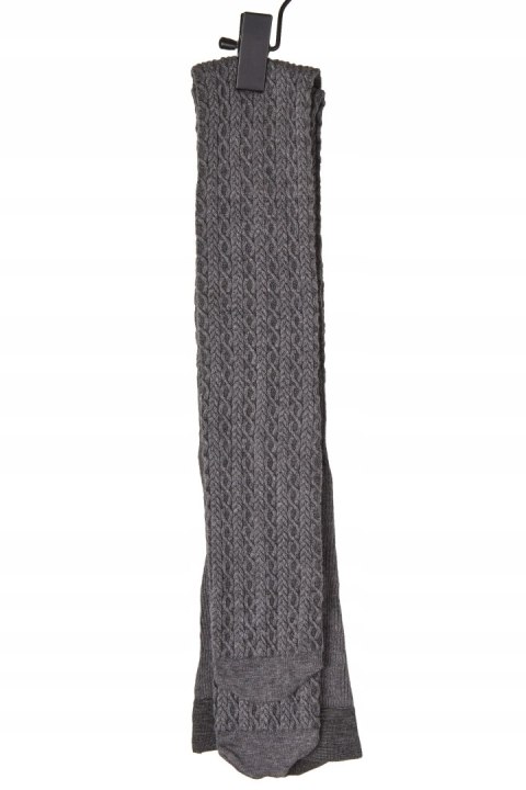 Ciepłe grube rajstopy z wzorem kolor szary 250 den - 2 pary