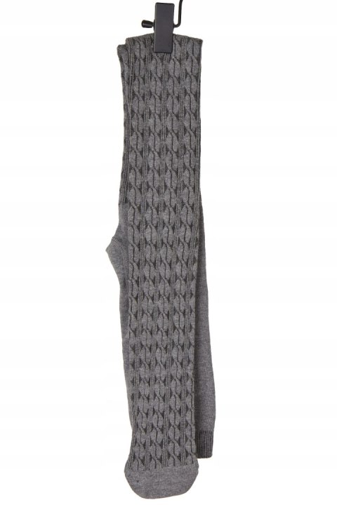 Ciepłe grube rajstopy z wzorem kolor szary 250 den - 2 pary