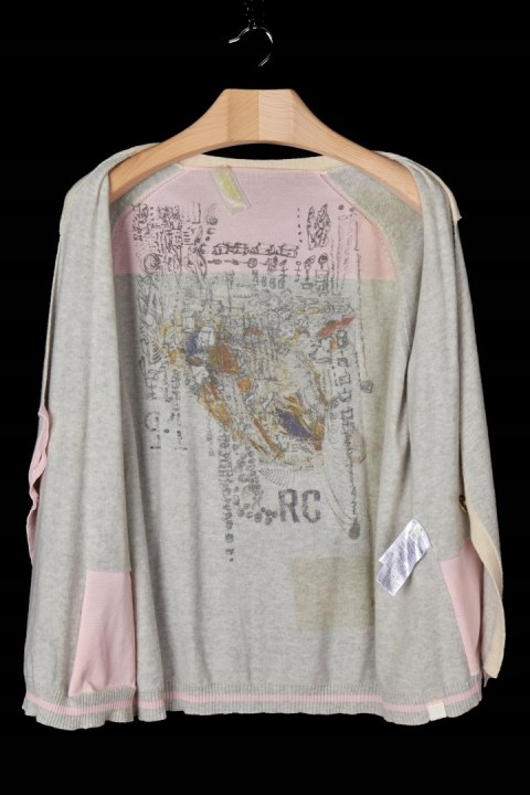 ELISA CAVALETTI Daniela Dallavalle - wyszukany luźny sweter wełna - XL