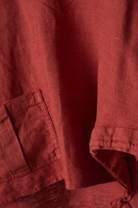 FLAXXXS-minimalistyczna bluzka surowy len-one size